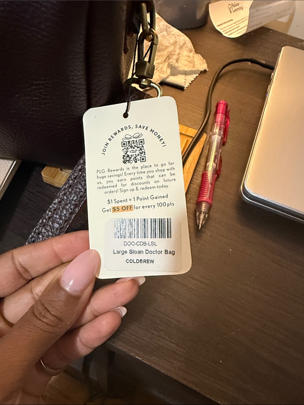 Portland leather premium Sloan bag- large Coldbrew - Picture 2 of 5